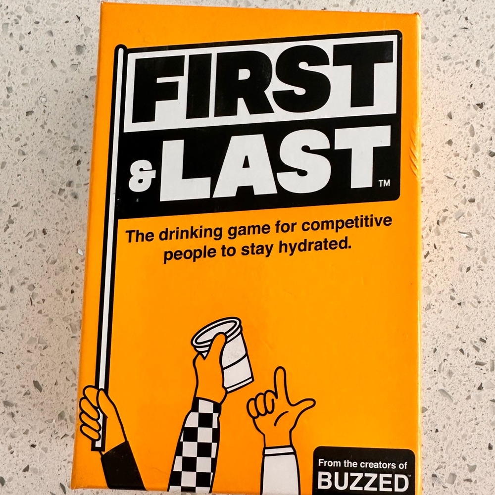 First & Last by Buzzed Competitive Drinking Game Adults 21+ Party Game